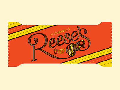 Reese's Script illustration lettering peanut butter reeses