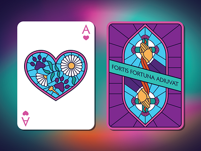 John Wick Playing Cards design illustration john wick playing card playing cards stained glass vector weekly warm up