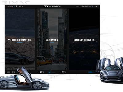 Rimac C2 In-vehicle Infotainment