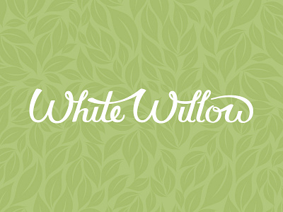 White Willow Logo: Script