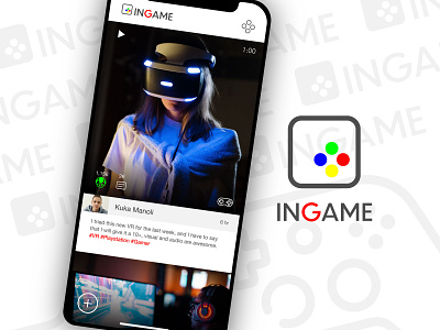 InGame Social Media Gamers app branding creative design interface logo ui ux