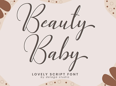Beauty Baby - Beautiful Script Font beautiful font elegant font hand crafted lettering logo font script font typography