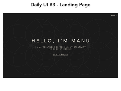 #DailyUI 3 - Landing page
