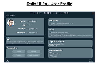 #DailyUI 6, User Profile design illustration mobile app design ui