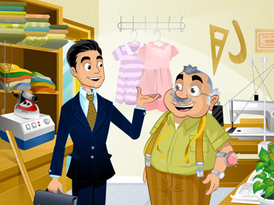 Sales representative - Tailor animation cartoon e learning elearning flash