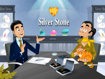 Sales representative - Jewelry animation cartoon e-learning flash