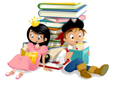 Book fair cartoon children illustration