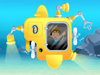 Yellow Submarine animation cartoon flash illustration