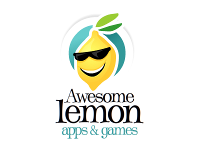 AwesomeLemon awesome cartoon illustration lemon logo