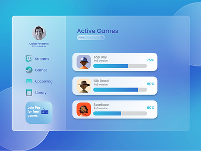 Gogames branding dashboard design illustration typography ui ux