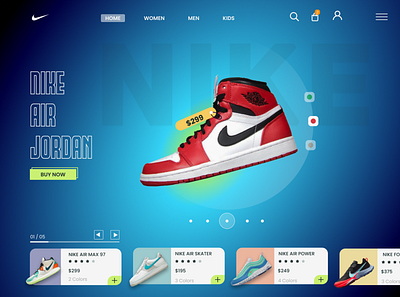 Nike Landing page design branding design figma graphic design illustration landingpage nike photoshop ui ux design webdesign