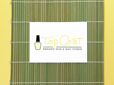 TopCoat Logo brand branding design design co hand lettering icon identity logo nails organic simple typography