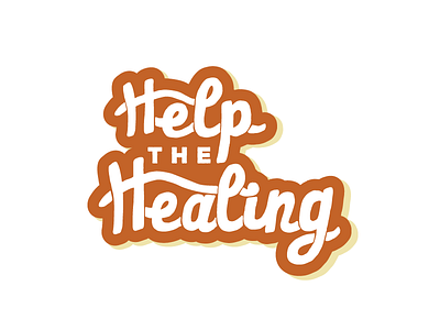 Help the Healing Event Logo event font hand drawn illustration lettering logo poster vector