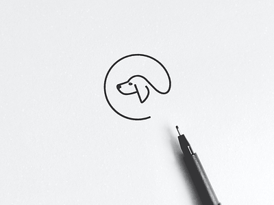 Pet Sitting Company Secondary Logo brand branding dog draw dribbble icon iconography logo pen petsitting puppy sketch