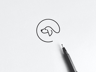 Pet Sitting Company Secondary Logo brand branding dog draw dribbble icon iconography logo pen petsitting puppy sketch