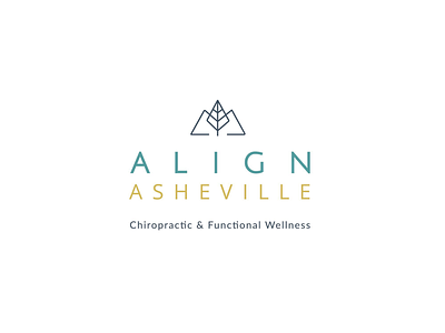 New Logo Design align brand branding chiropractor icon logo mountain organic