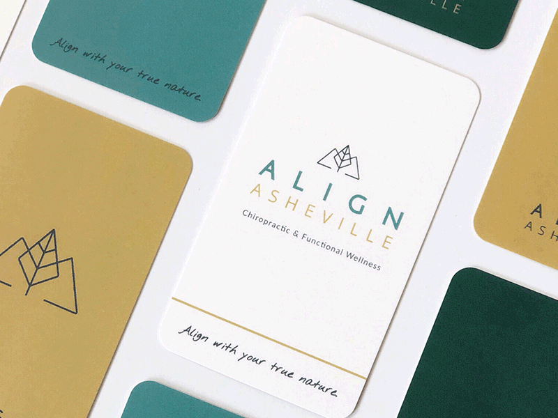 Align Asheville Brand Identity asheville brand branding chiropractor iconography identity illustration modern mountain