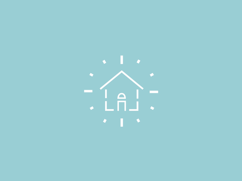 New Logo Design illustration logos logo iconography icon simple modern clock house cleaning improvement home organization