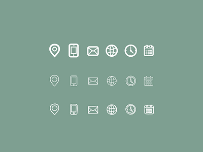 Bold, thin line or hand-drawn icon sets bold calendar contact designer email icon designs iconography icons phone studio thin
