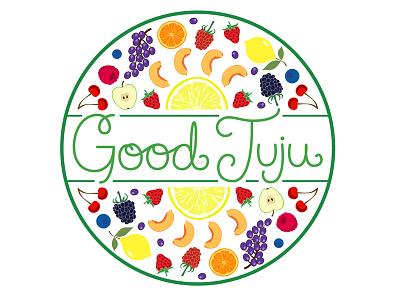 Good Juju Jams & Jellies badge fruit good juju jam jelly logo preserves small business