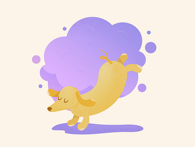 Yellow dog illustration