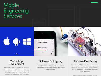 Services Tier engineering hardware mobile platforms services