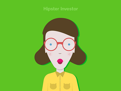 Hip Investor chick glasses hipster investor start up kid