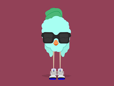 Ice Cold bird chillin cool glasses hat jordan jumpman sneakers