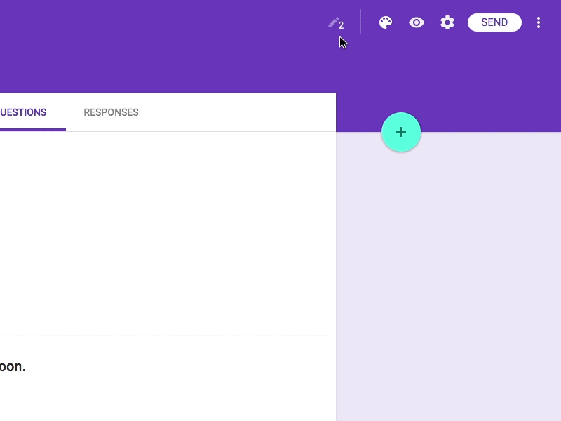 Co-presence 2 app collaboration feature google forms hover interaction overstate press tap tool users