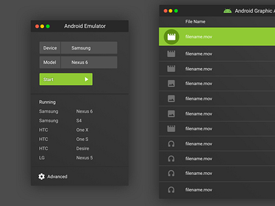 Device & Assets android device emulator prototype redesign testing