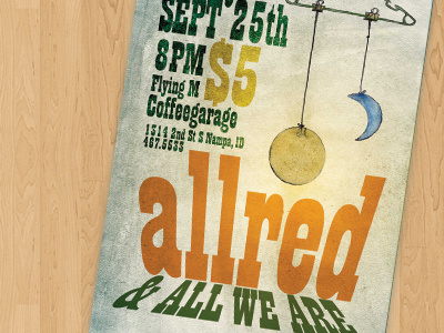 Concert Poster all we are allred concert poster flying m coffee garage