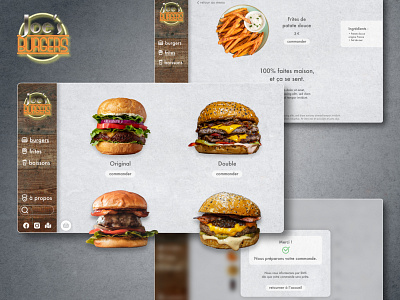 Joe's Burgers • Logo and screens