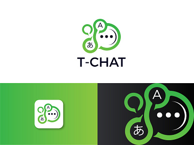 T-CHAT 3d animation app logo branding chat app graphic design illustration logo motion graphics ui