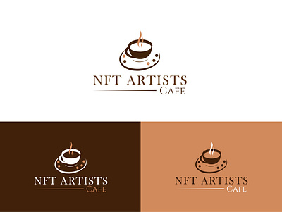 NFT ARTIST CAFE animation branding cafe logo coffee logo design graphic design illustration logo logo design miniimalist logo modern logo motion graphics restaurant logo ui vector