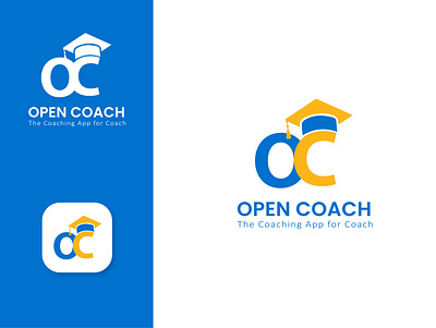OPEN COACH animation branding design graphic design illustration logo logo design minimalist logo modern logo motion graphics school logo tution app logo ui vector