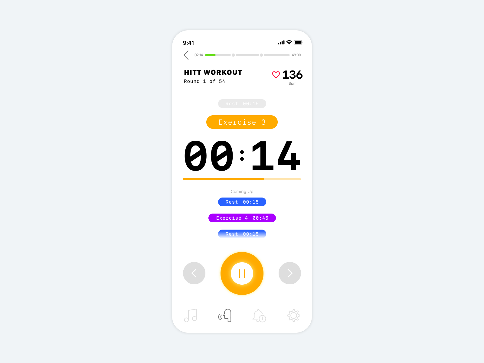 Daily UI 014 Countdown Timer 014 app countdown daily daily ui dailyui design timer ui ux workout workout app workout tracker