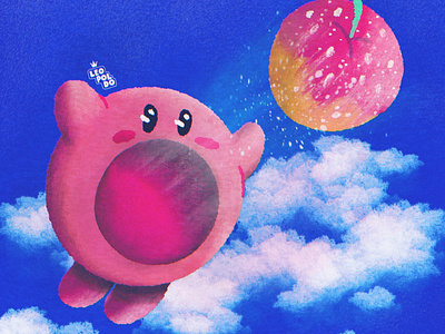 Kirby Retro 80's adobe art cartoon character design dribbble games illustration kirby logo nintendo ui vector