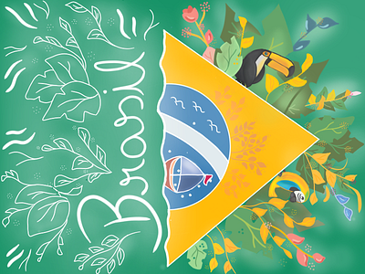 Brasil 2d adobe ae ai animation art banana brasil brazil cartoon character color cs design dribbble illustration logo new ui vector