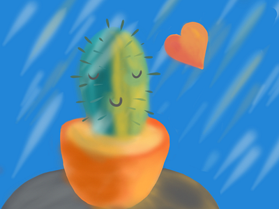 Smiling Cactus 🌵 2d adobe ae ai animation art banana brazil cactus cartoon character color cs design dribbble illustration new smiling cactus 🌵 ui vector