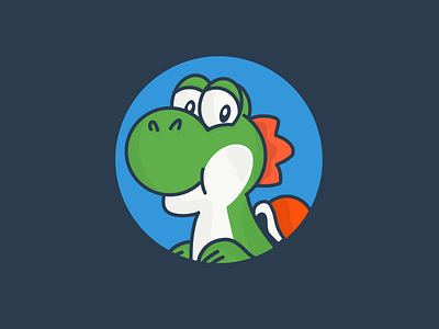 Yoshi's physiognomy in the 1990s. Nintendo. adobe cartoon character dribbble illustration mario nintendo super mario u vector yoshi