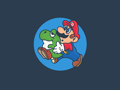 Physiognomy of Mario and Baby Yoshi in the 1990s. Nintendo. adobe art cartoon character design dribbble illustration marioworld new nintendo super mario super mario bros supermario vector