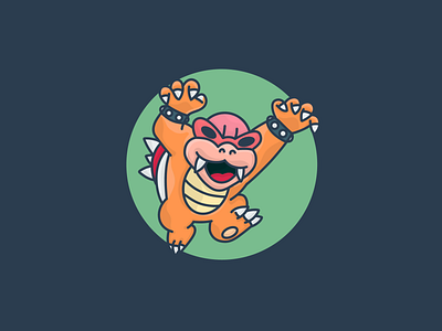 Roy's (Koopa) physiognomy in the 1990s. Nintendo. adobe art cartoon character design dribbble illustration mario mariokart new roy royal roykoopa supermario vector