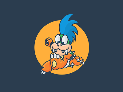 Larry's (Koopa) physiognomy in the 1990s. Nintendo. 2d adobe art bowser cartoon character design dribbble illustration koopa larry larry koopa new super 8 super mario super mario bros vector