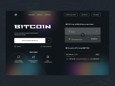 Bitcoin bitcoin crypto cryptocurrency design ui web