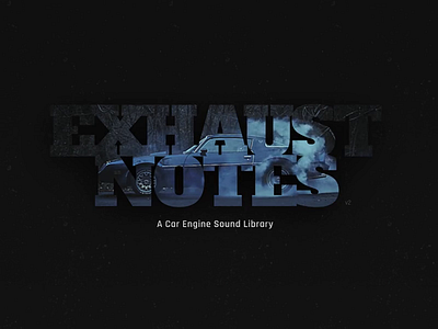 Exhaust Notes Logo css design development gif hover effect lettering logo