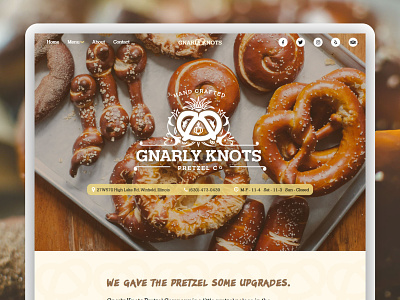 Gnarly Knots Pretzel Company development food restaurant web website