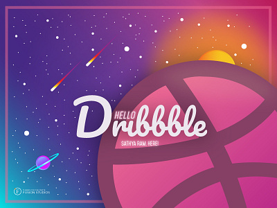 Dribbble First shot debut dribbble first gradients hello shadows shot thanks