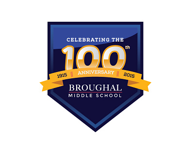 Broughal Middle School 100th Logo logo school