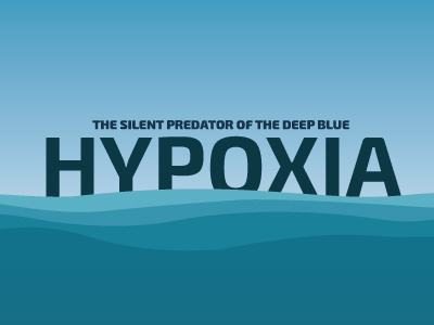 Hypoxia Infographic awareness blue infographic ocean