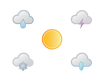 Gradient Weather Icons free gradient icons rain weather